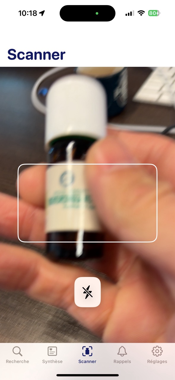 Scanner de code-barres dans Medico