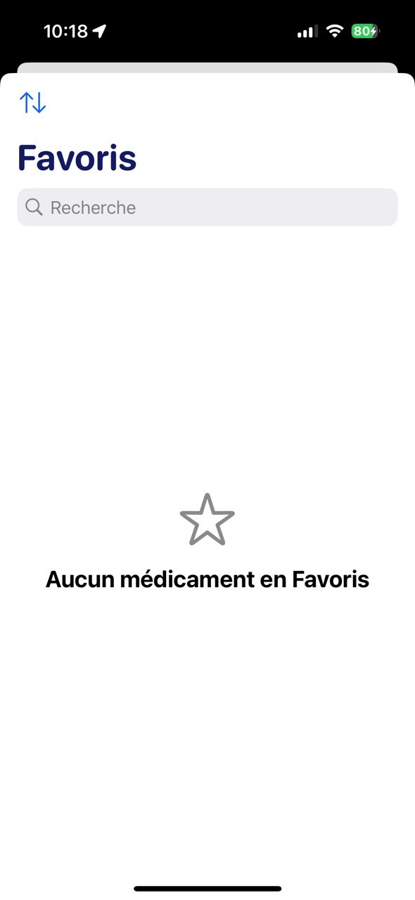 Vue Favoris de Medico