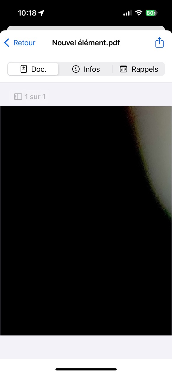 Onglet Document de l'ordonnance